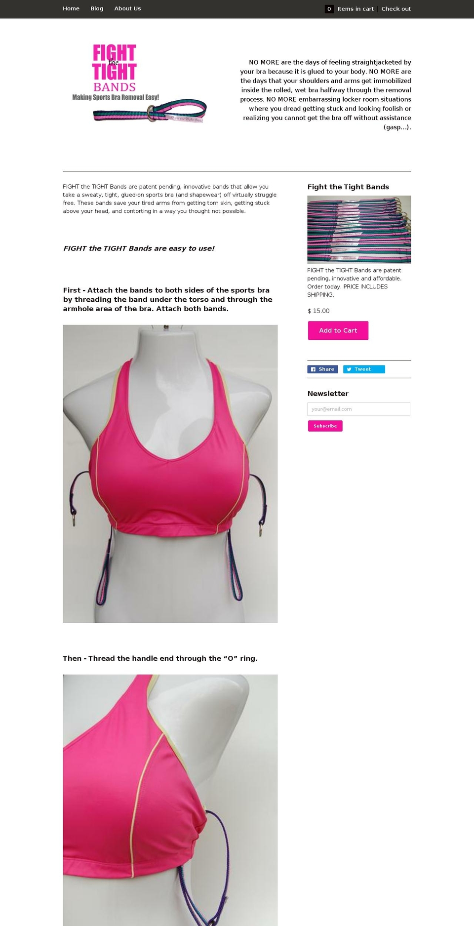 fightthetightbands.com — Shopify storefront screenshot