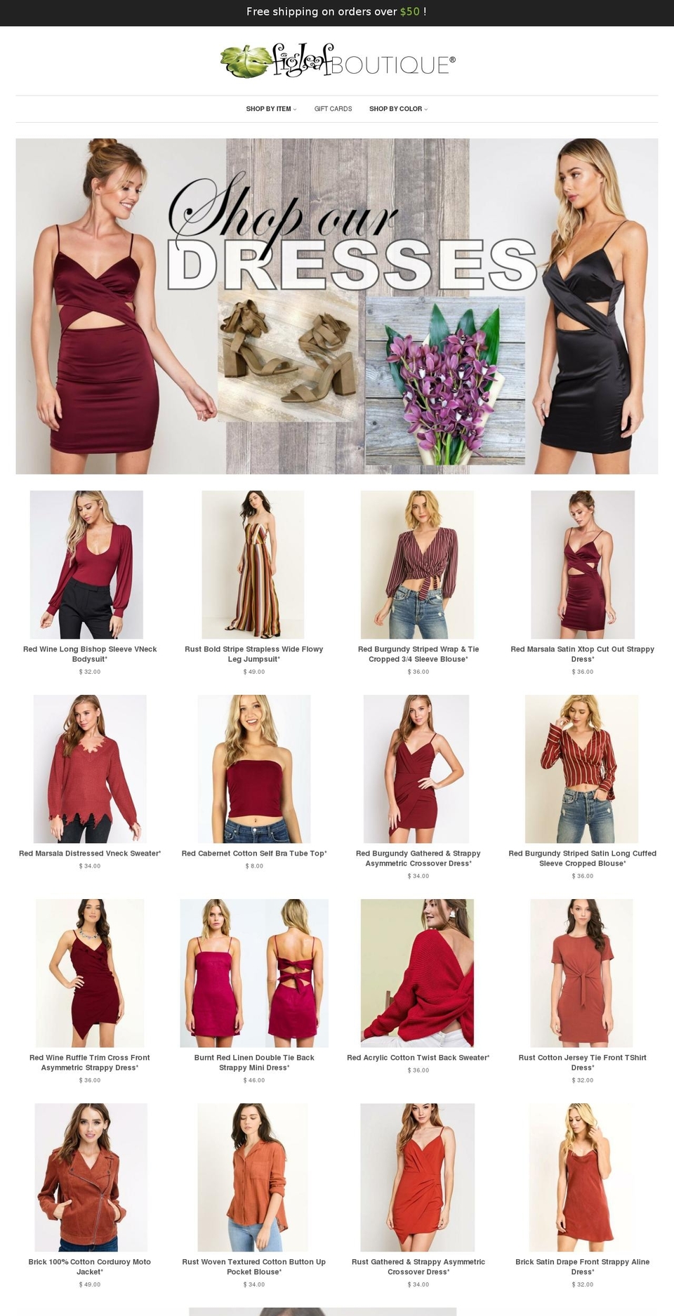 figleafboutique.biz shopify website screenshot