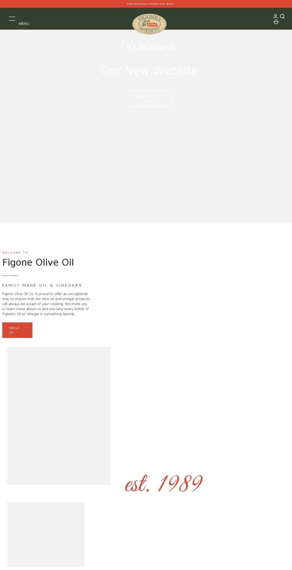 figoneoliveoil.com shopify website screenshot