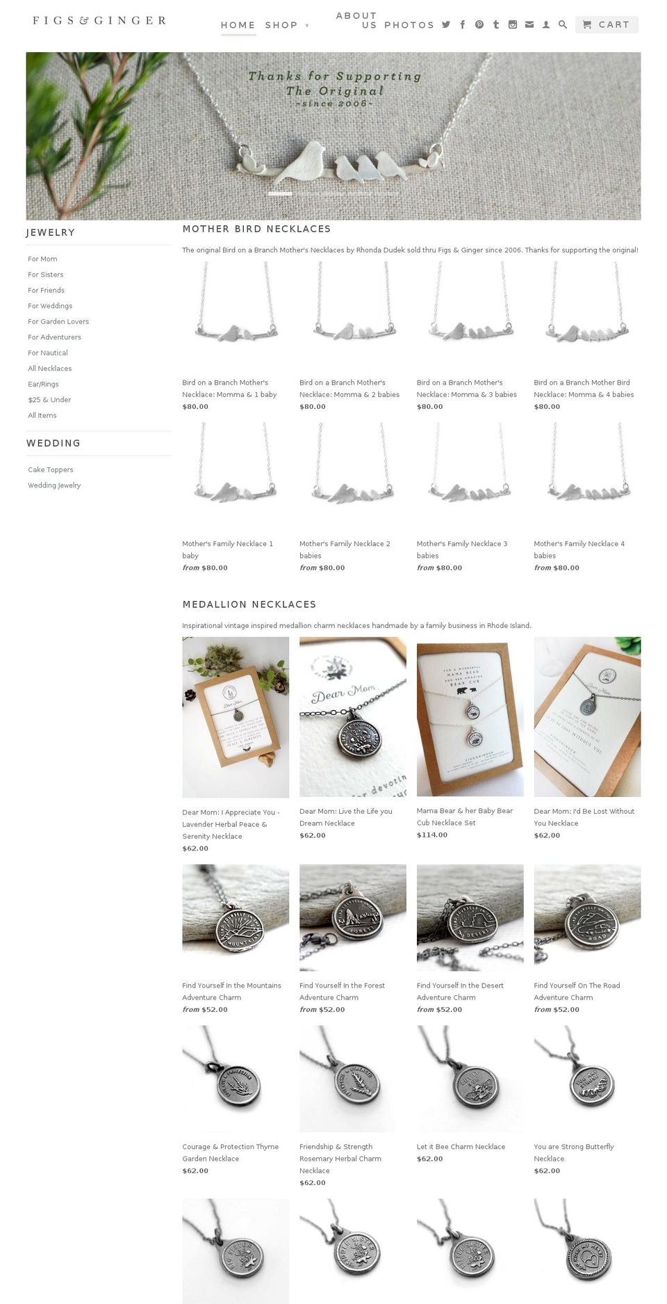 figsandginger.com shopify website screenshot