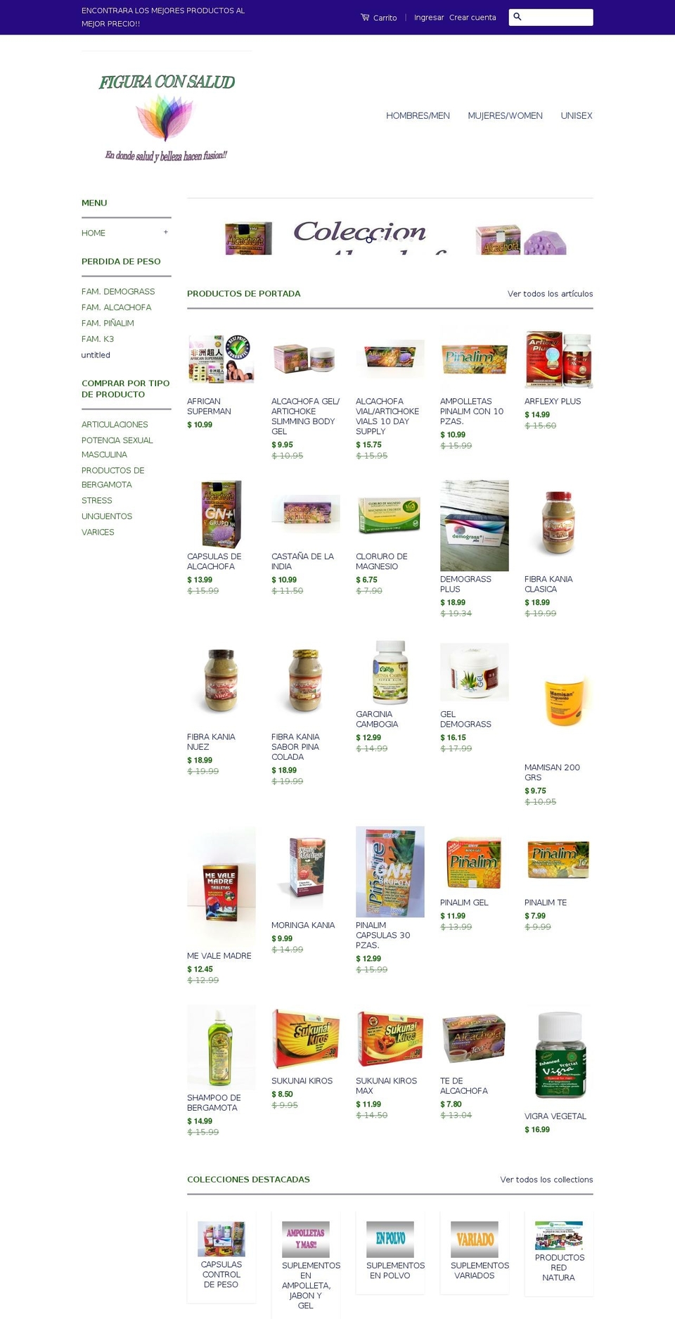 figuraconsalud.com — Shopify storefront screenshot