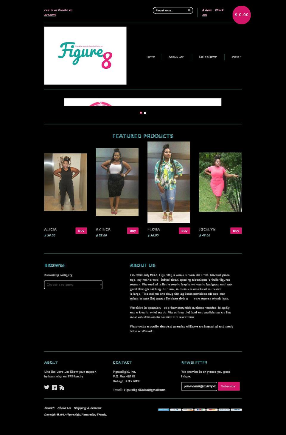 figure8ight.com shopify website screenshot