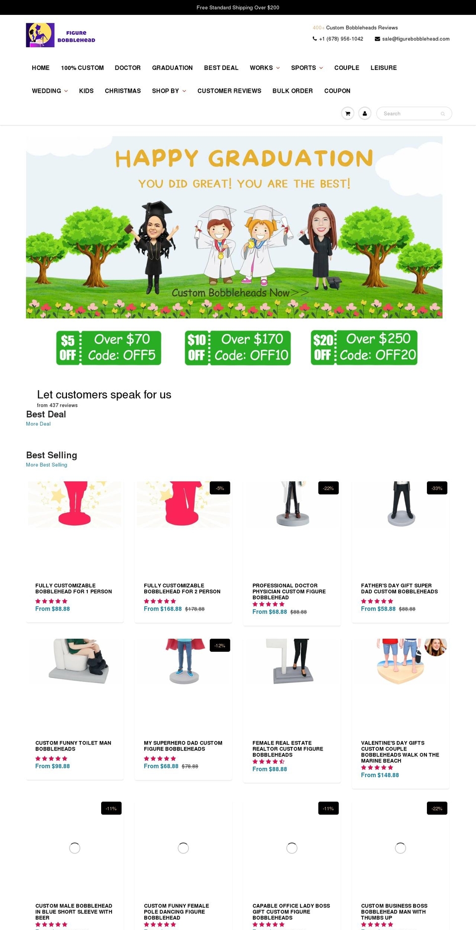 figurebobblehead.com shopify website screenshot
