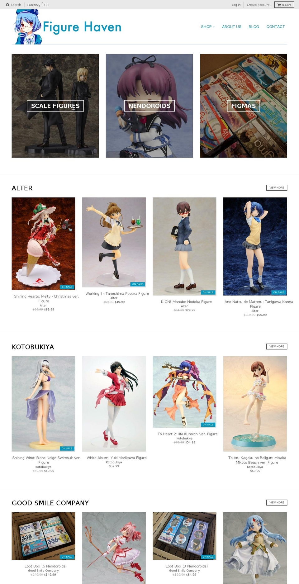 figurehaven.com — Shopify storefront screenshot