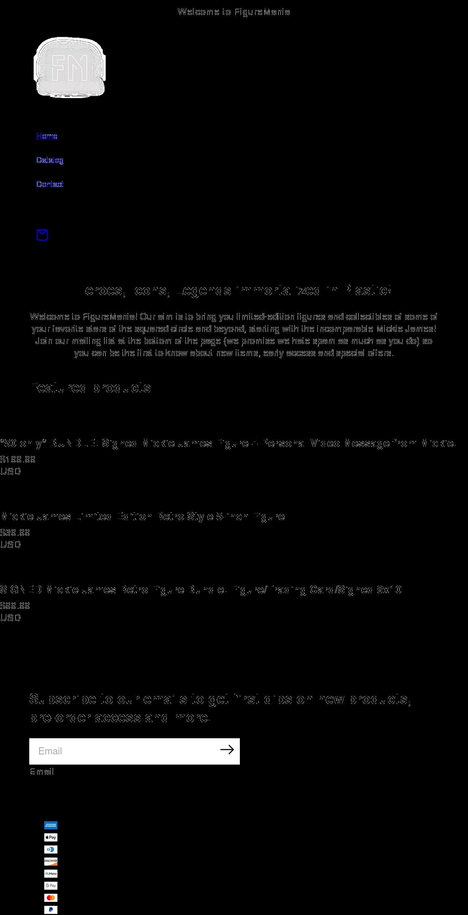 figuremania.net shopify website screenshot