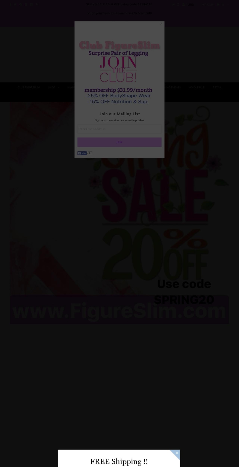 figureslim.com shopify website screenshot