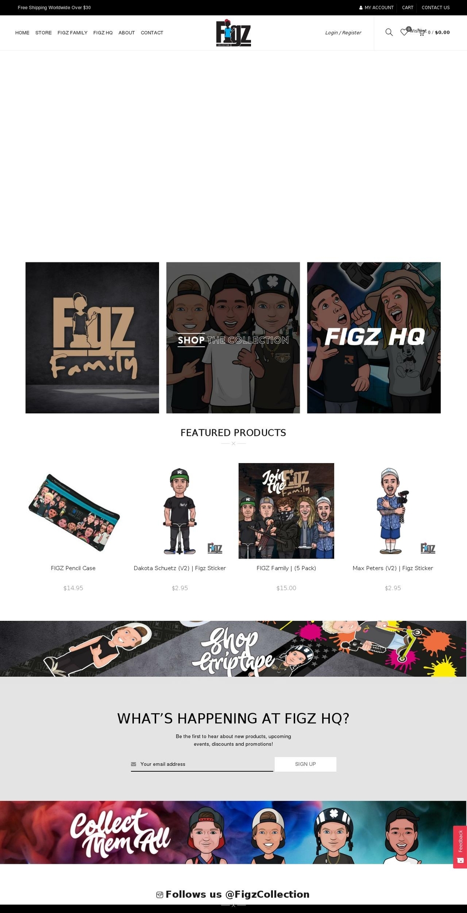 Active Shopify theme site example figzcollection.com