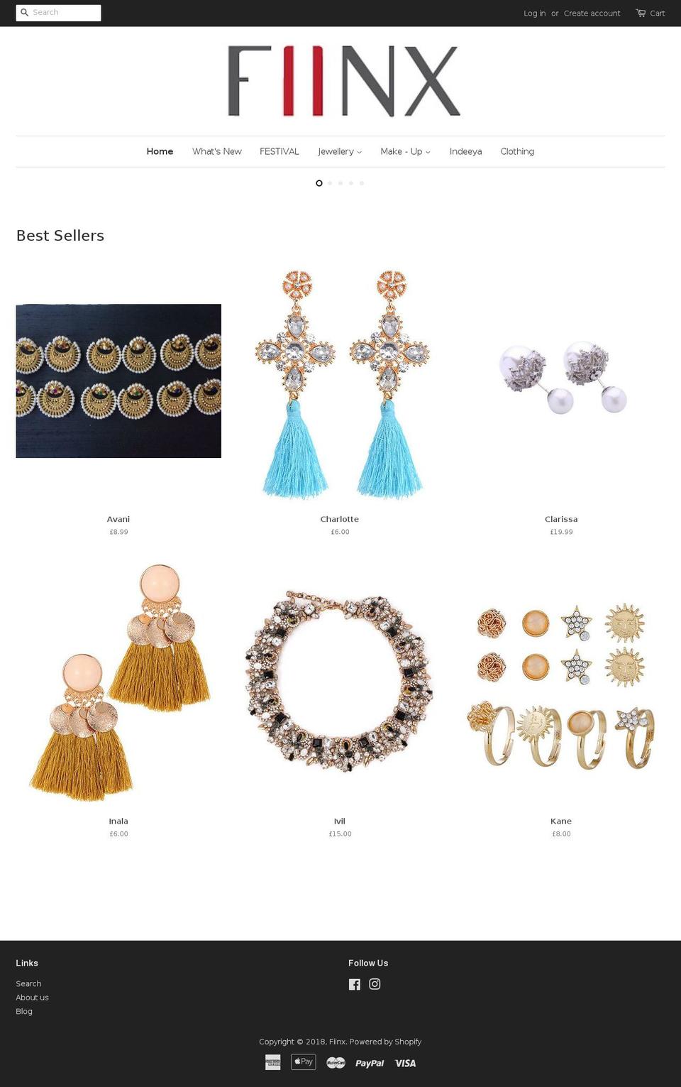 fiinxuk.com — Shopify storefront screenshot