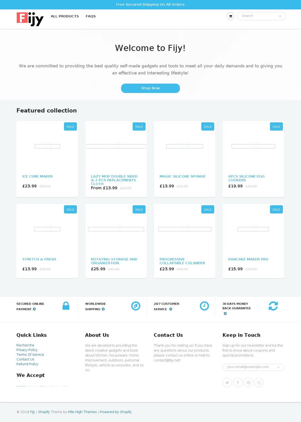 fijy.net shopify website screenshot