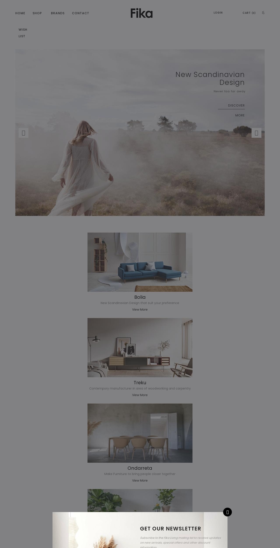 fika-living.com shopify website screenshot