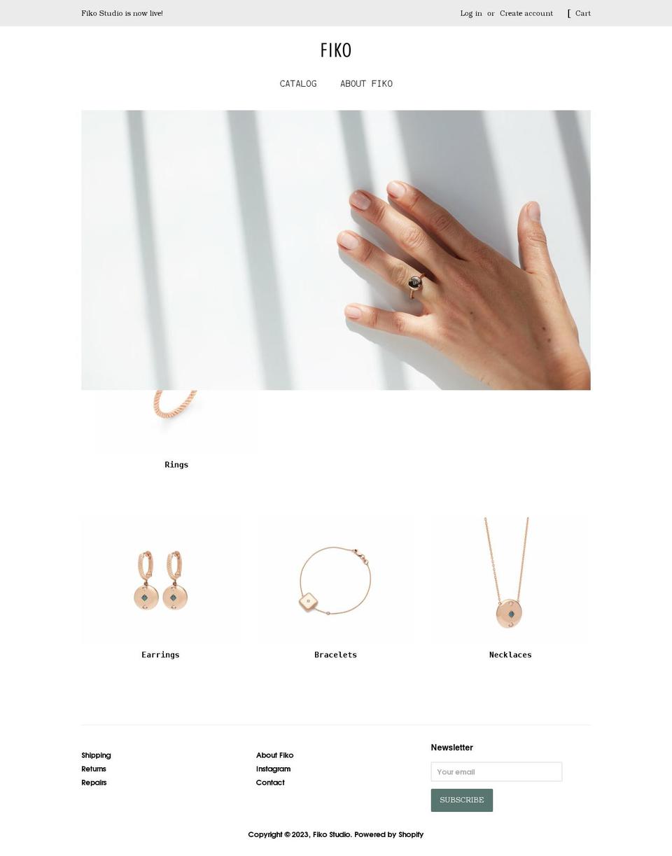 fikostudio.com shopify website screenshot