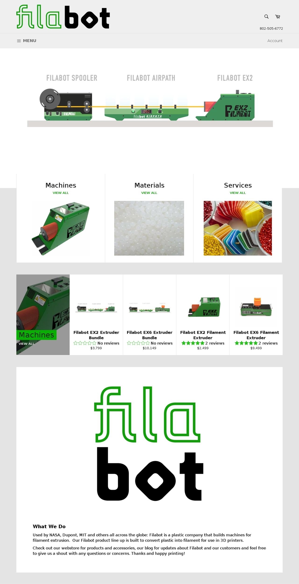 filabot.info shopify website screenshot