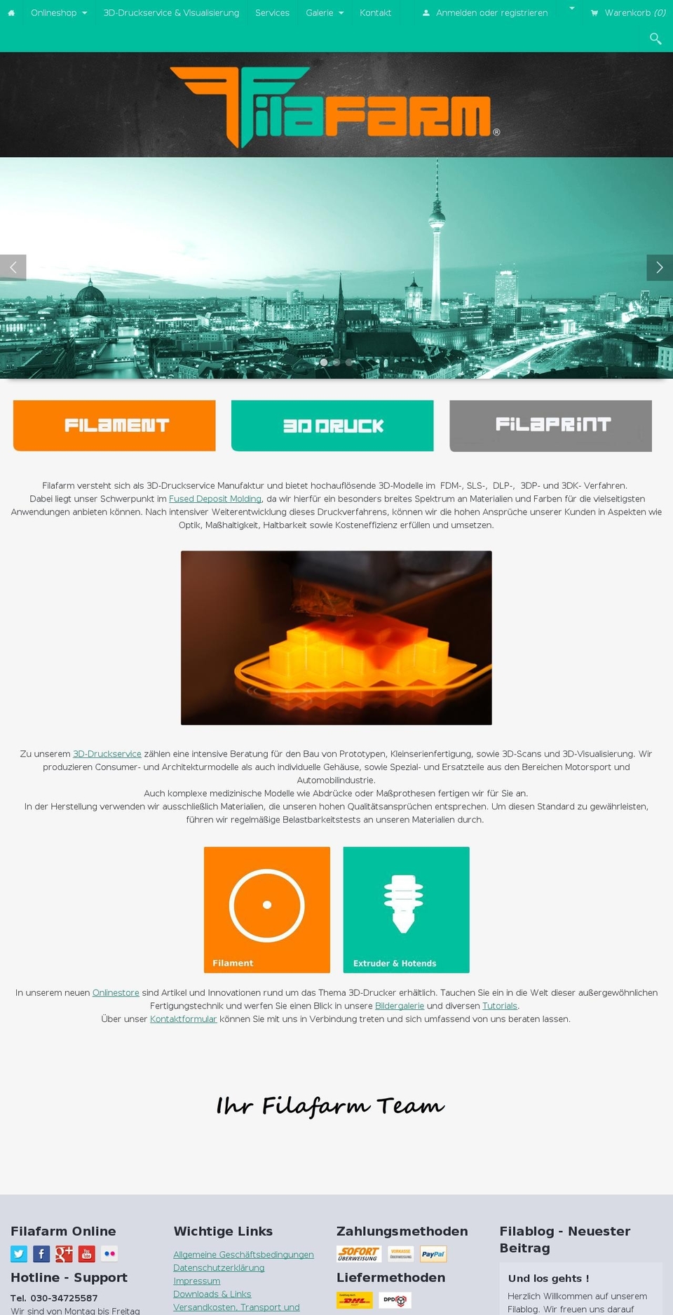 Redesign Shopify theme site example filafarm.de