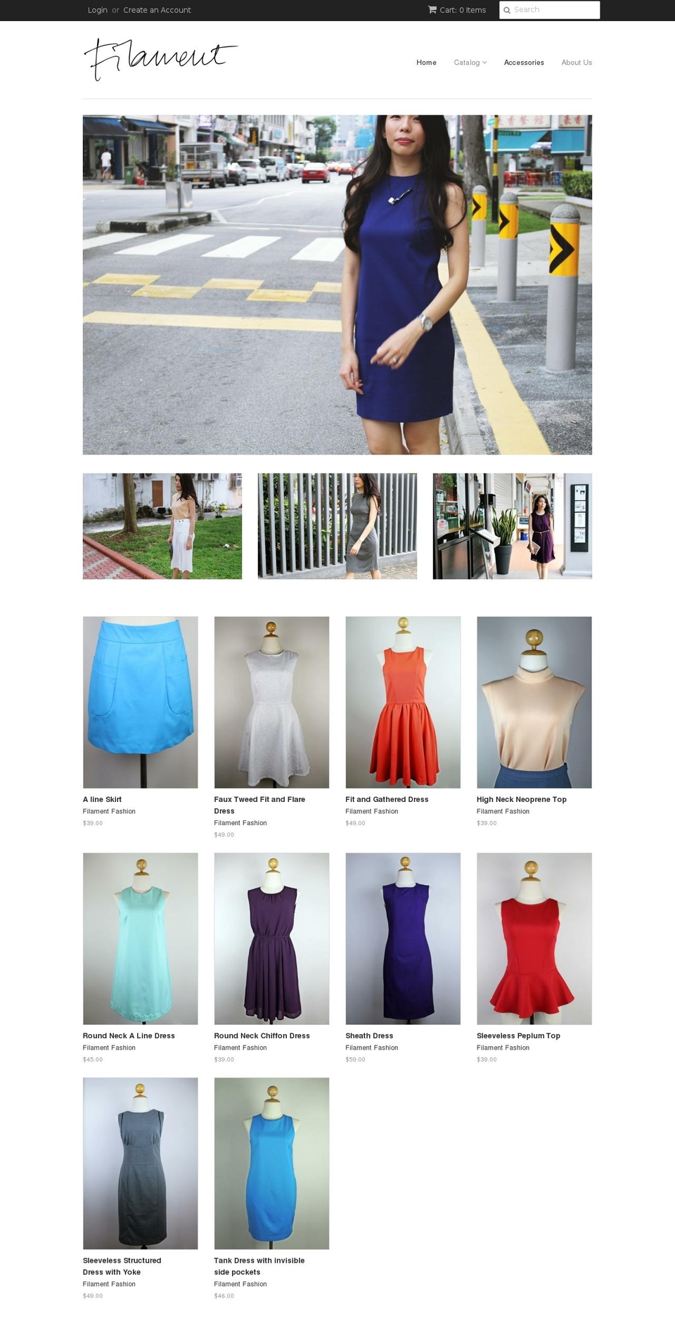 filamentfashion.com shopify website screenshot