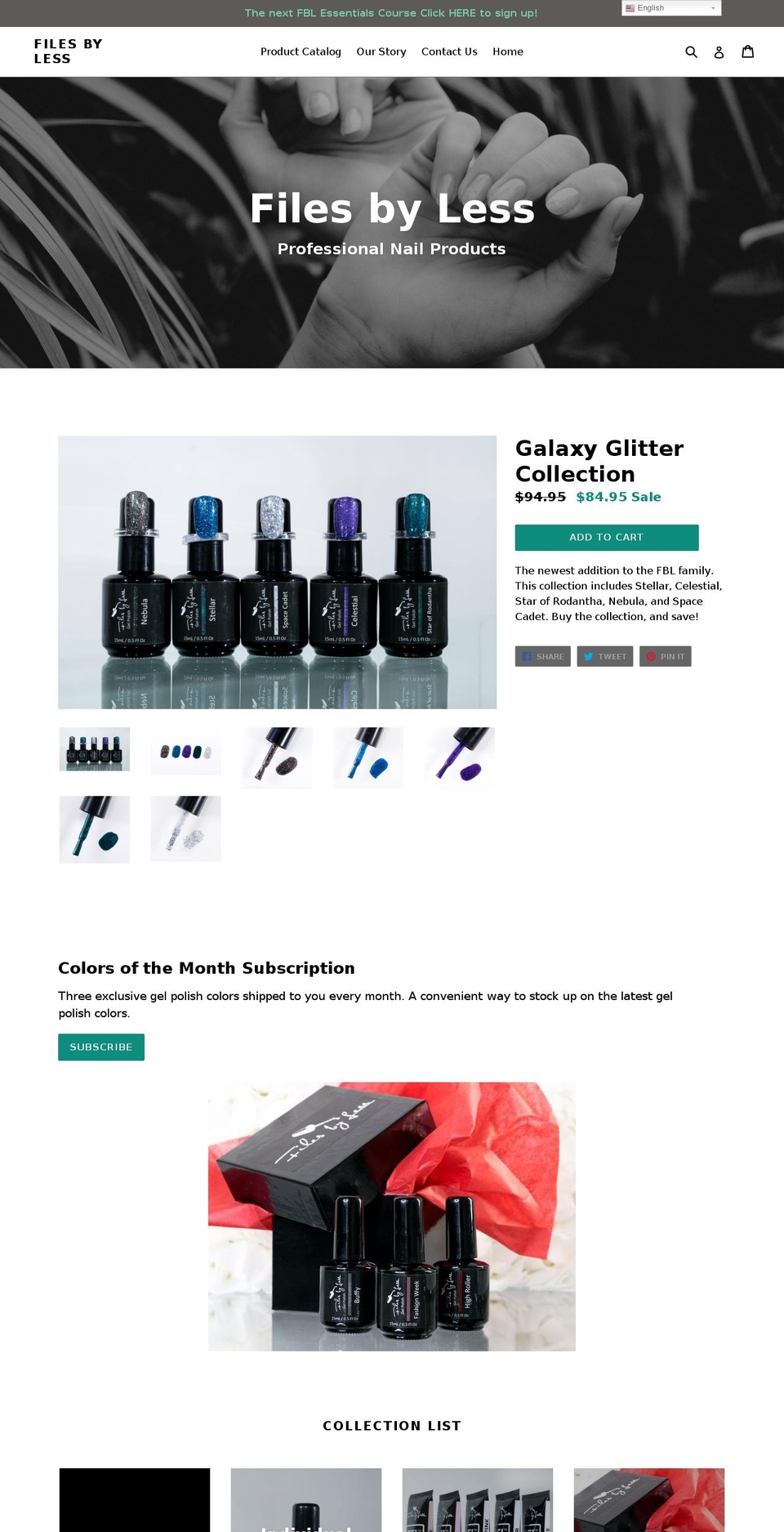 filesbyless.com shopify website screenshot