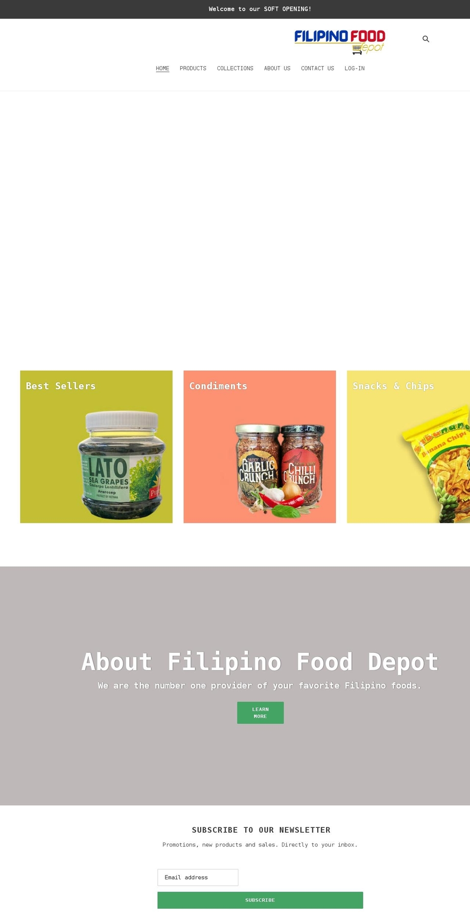 filipinofooddepot.com shopify website screenshot
