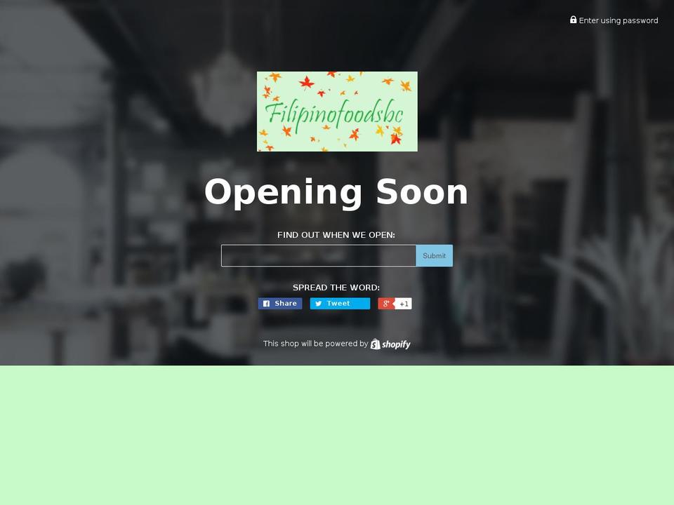 filipinofoodsbc.com shopify website screenshot