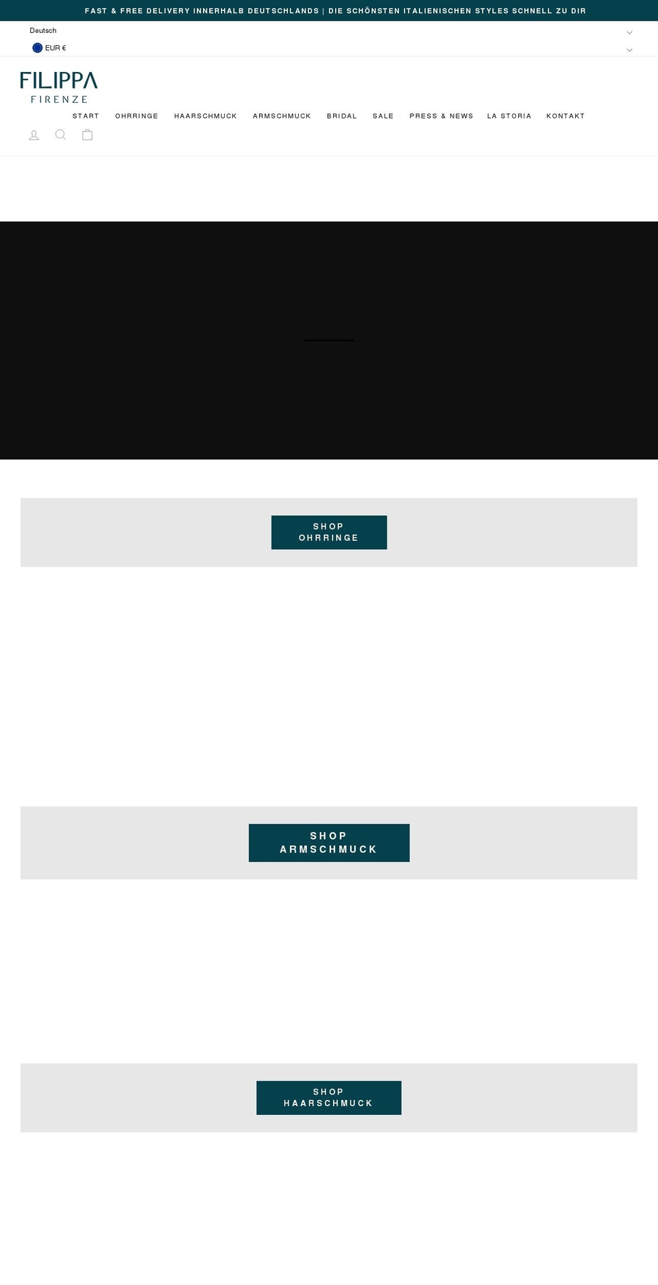 filippafirenze.com shopify website screenshot