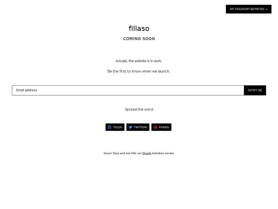 fillaso.com — Shopify storefront screenshot