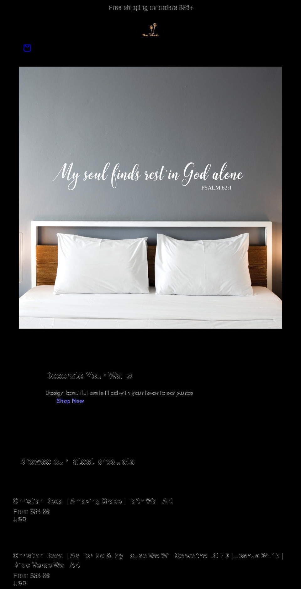 filledwiththeword.com shopify website screenshot