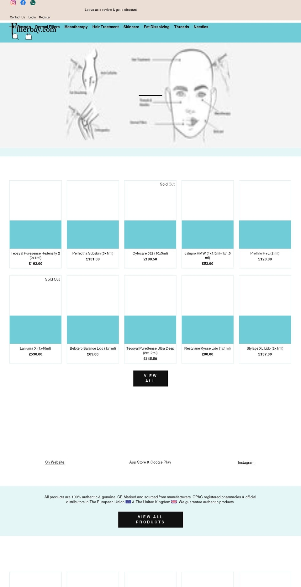 fillerbay.com shopify website screenshot