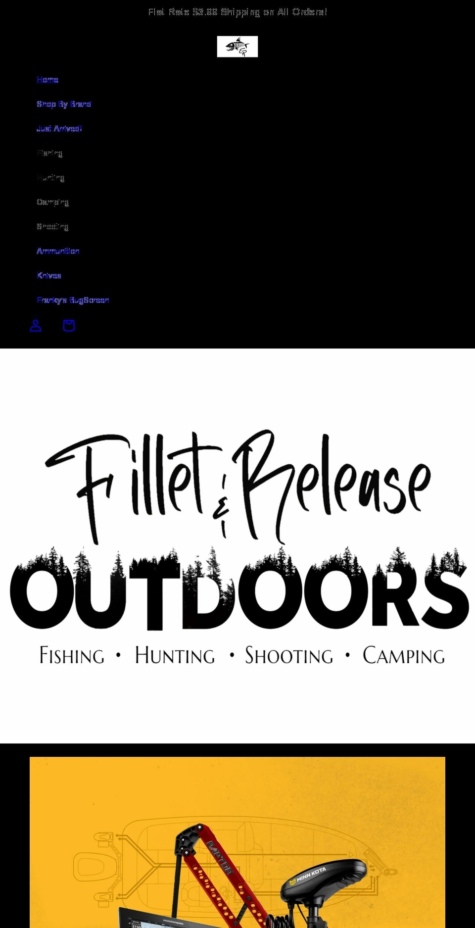 filletandreleasefishing.com shopify website screenshot
