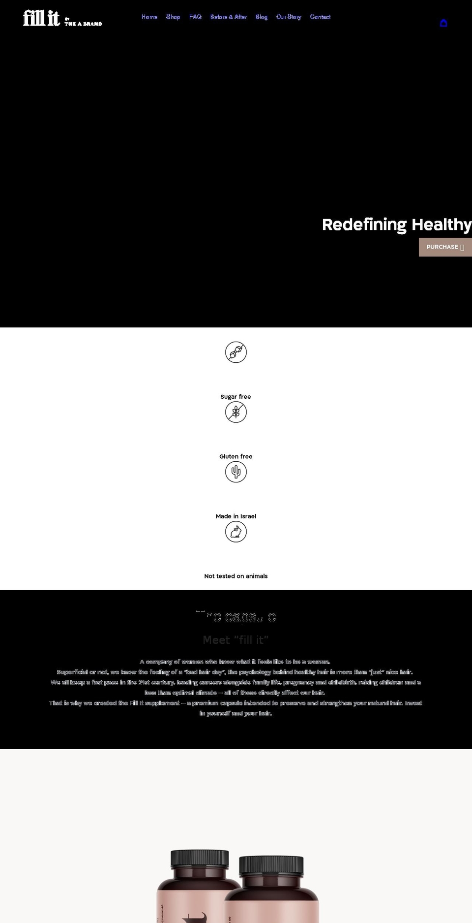 fillithair.com shopify website screenshot