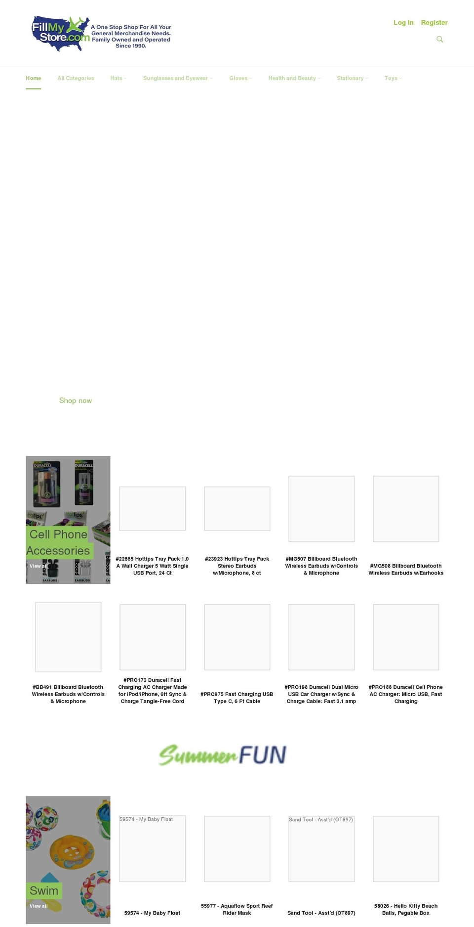 fillmystore.com shopify website screenshot