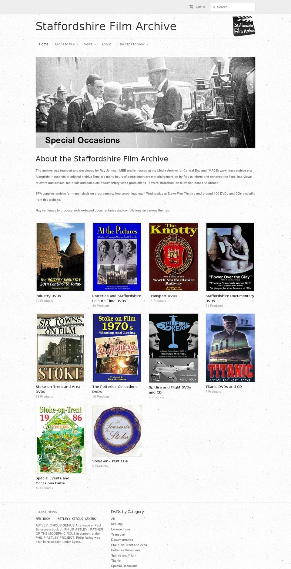 filmarchive.org.uk shopify website screenshot