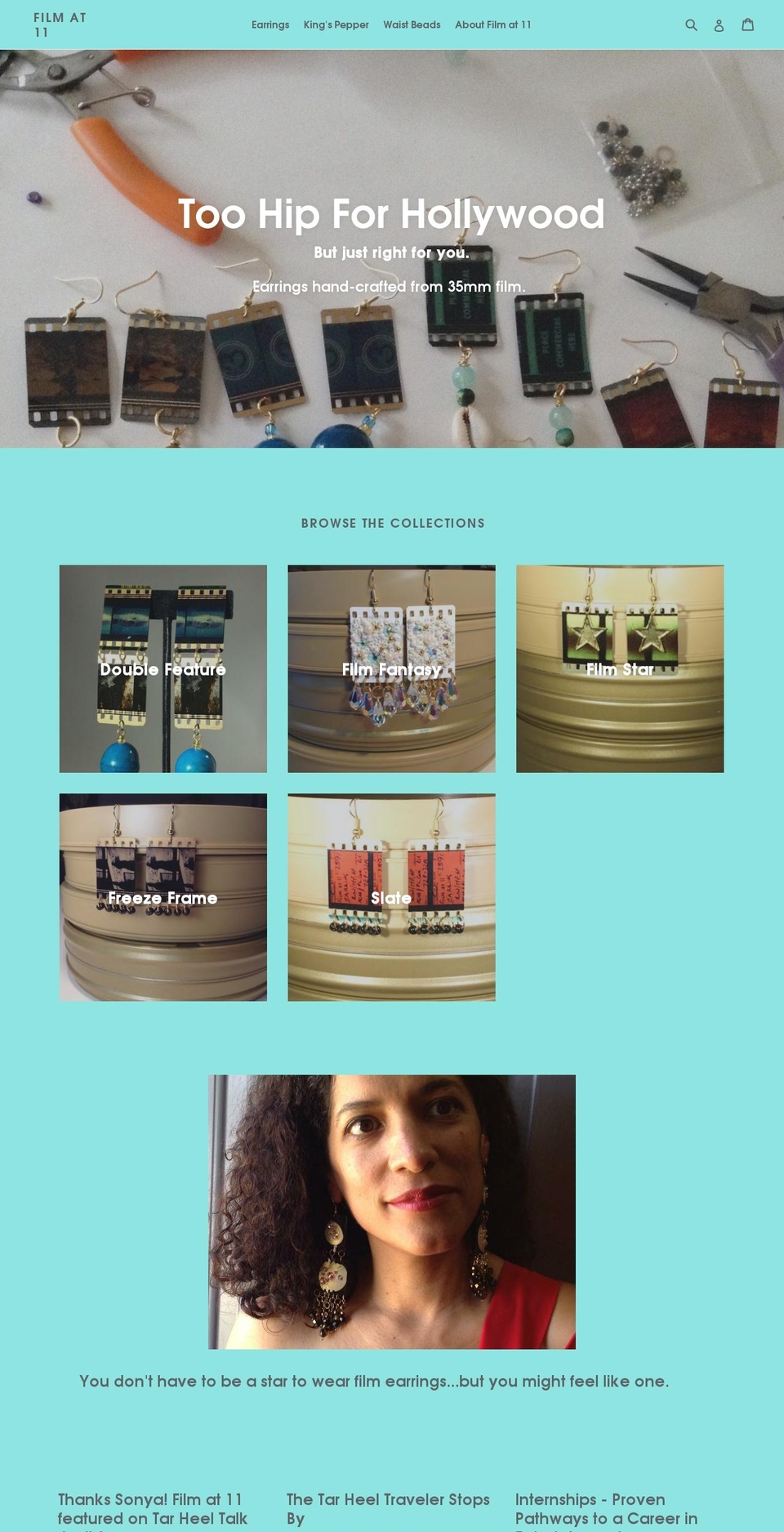 filmearrings.com shopify website screenshot