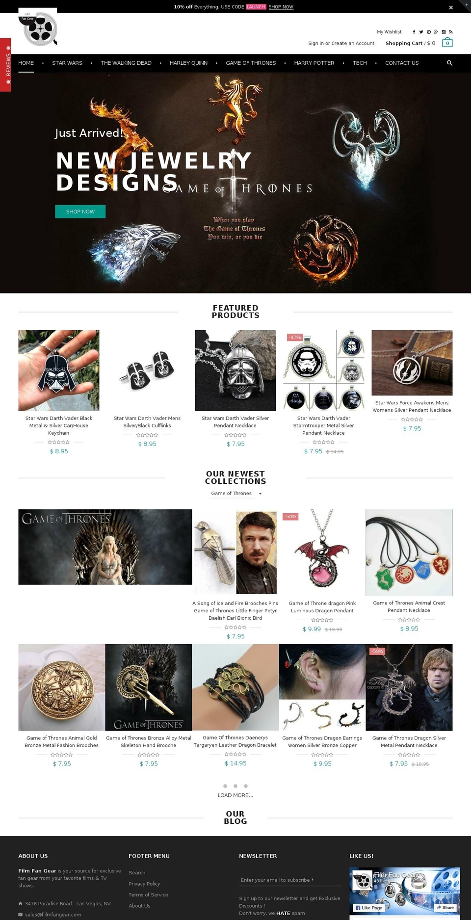 rt-material-v1-0-1 Shopify theme site example filmfangear.com