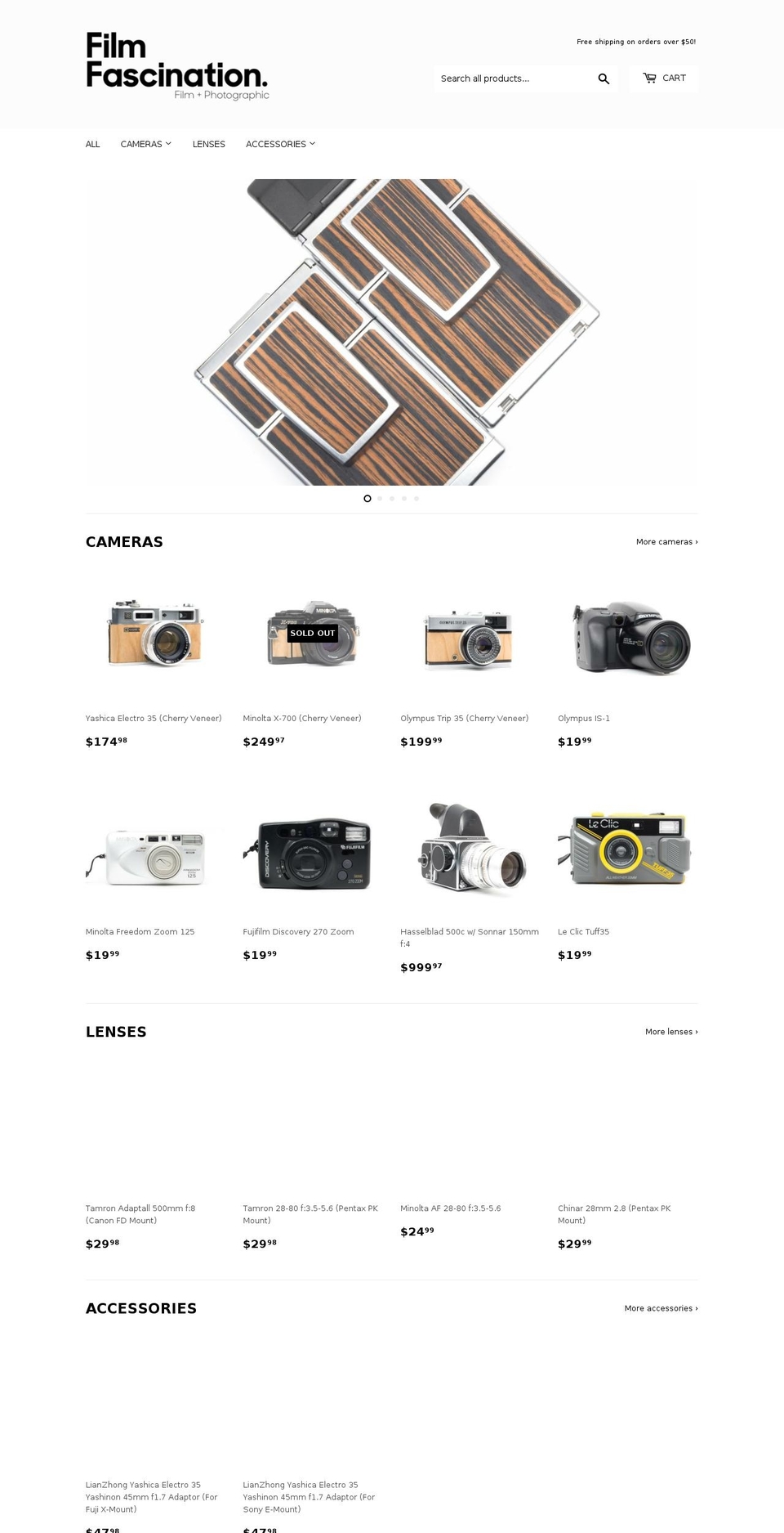 filmfascination.com — Shopify storefront screenshot