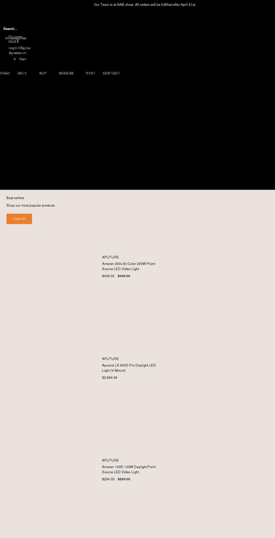 filmgearcanada.com shopify website screenshot