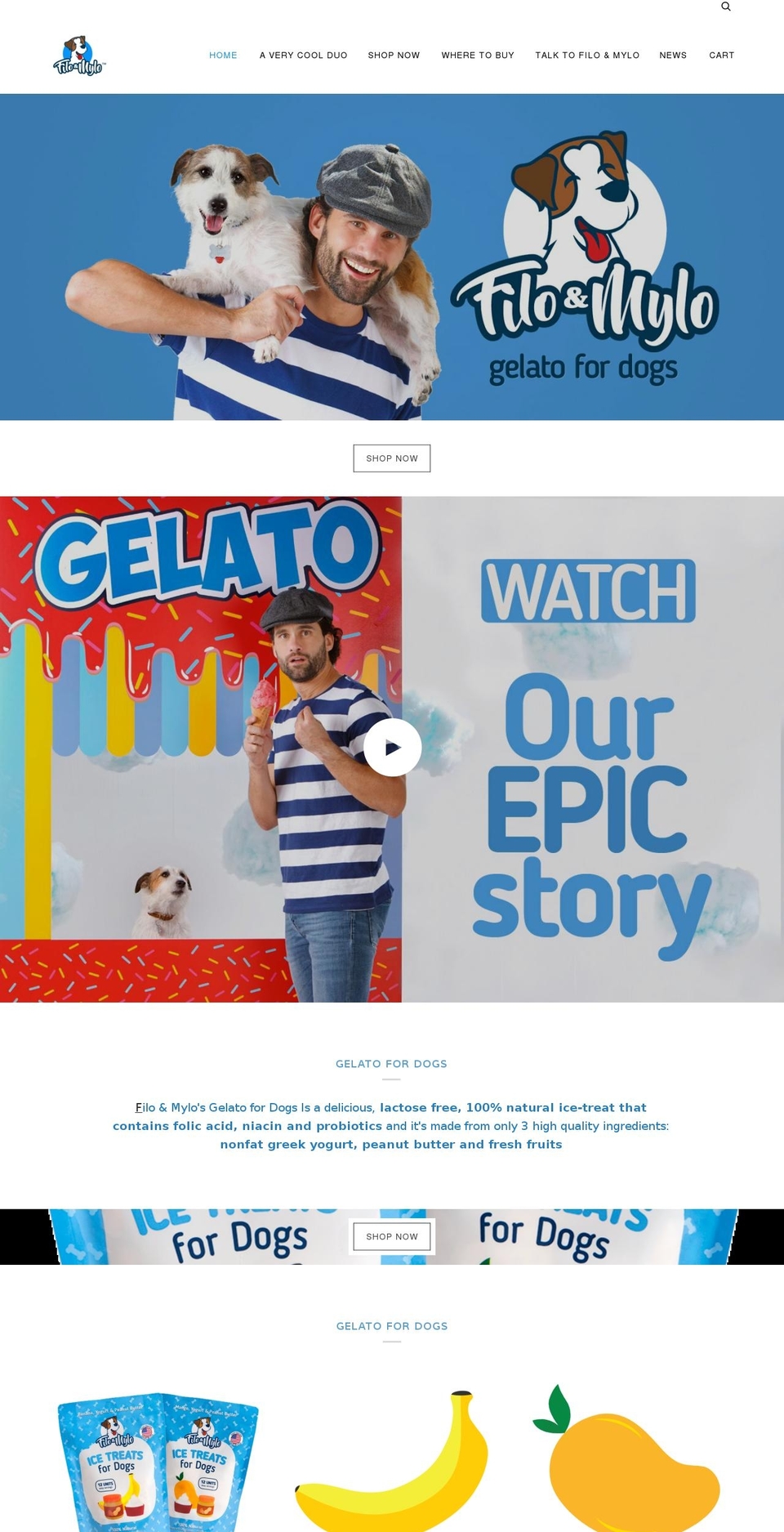 filoandmylo.com — Shopify storefront screenshot