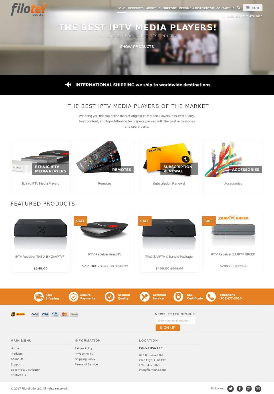 filotelusa.com shopify website screenshot