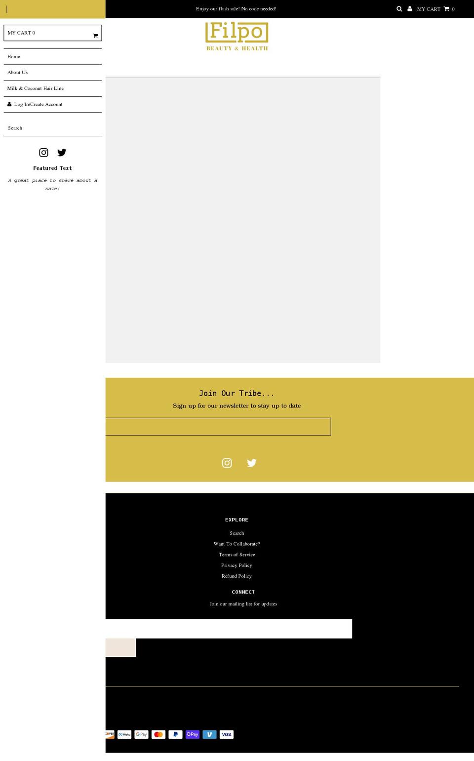 filpobeauty.com shopify website screenshot