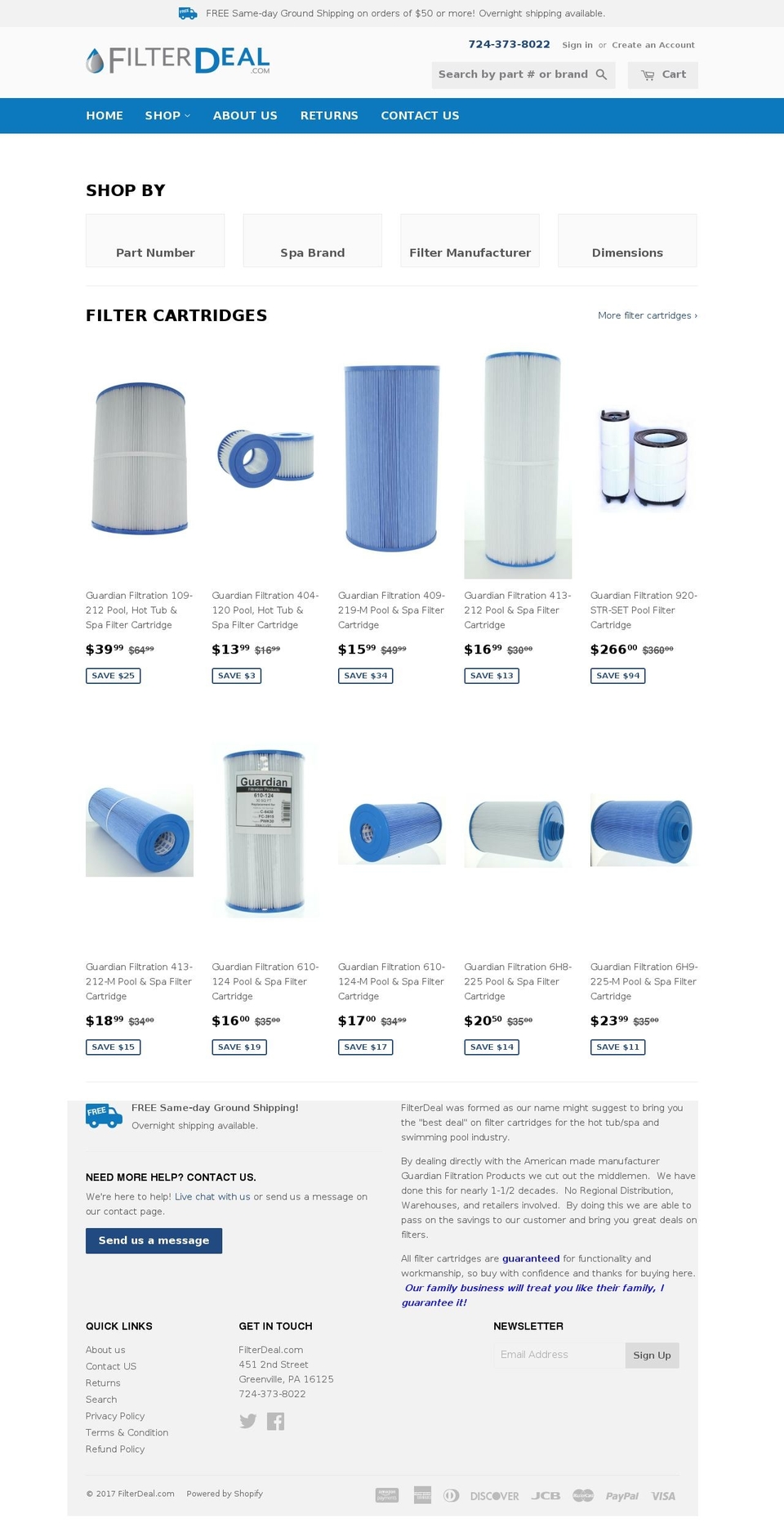 filterdeal.com shopify website screenshot