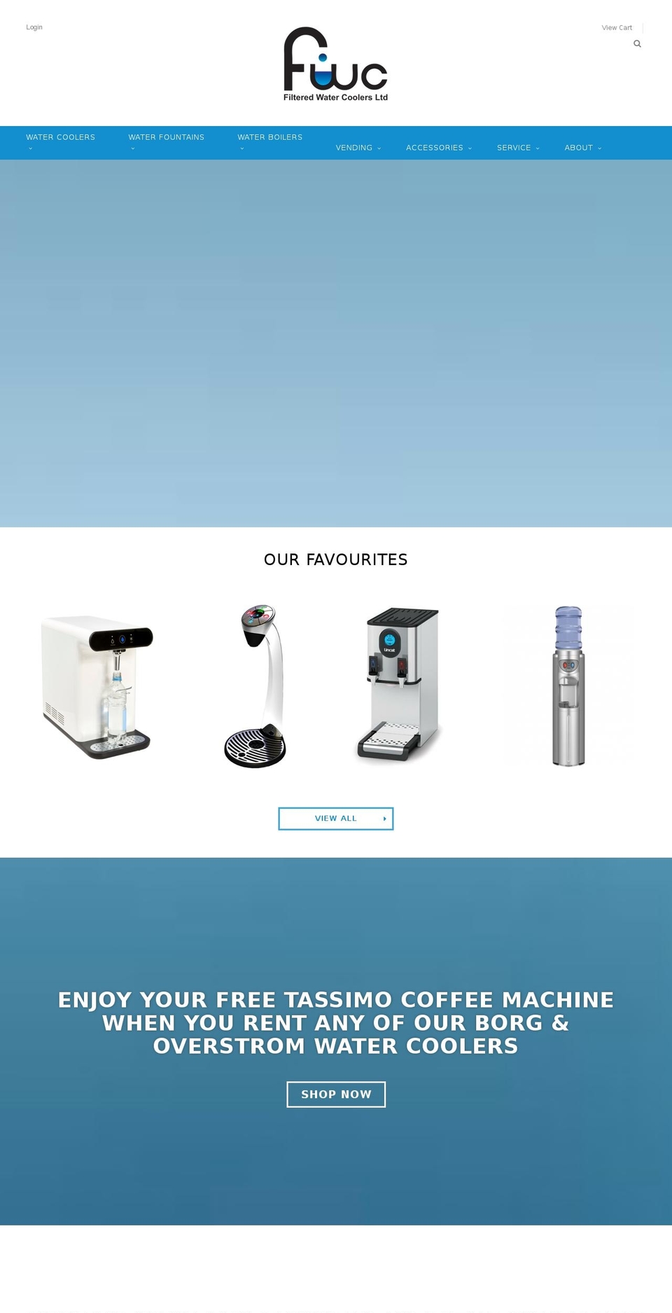 filtered-watercoolers.com shopify website screenshot