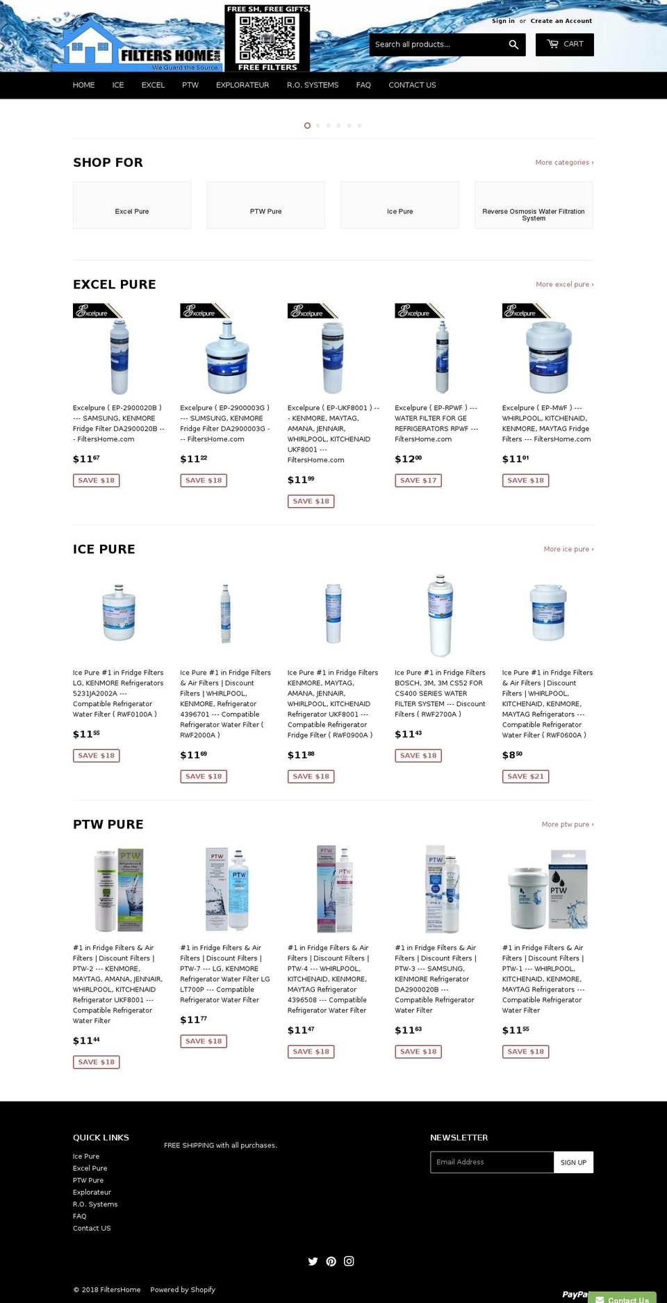 filtershome.com — Shopify storefront screenshot