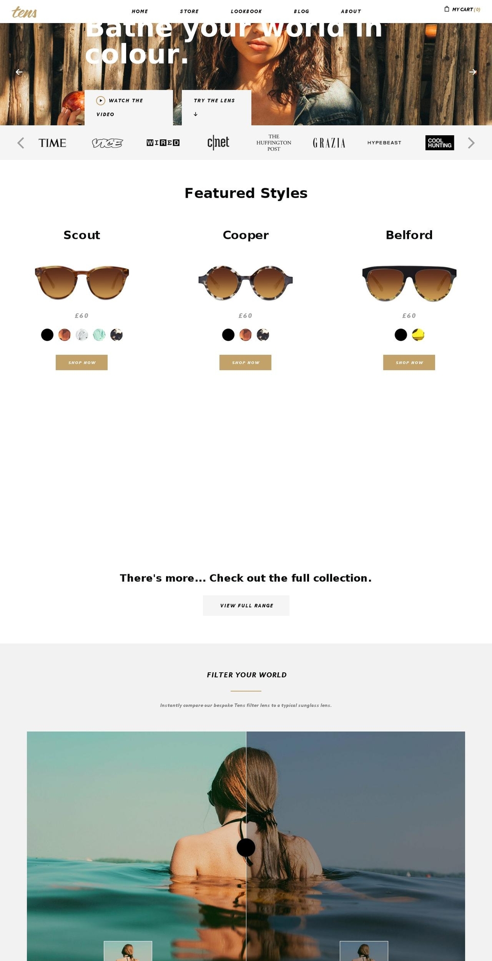 filtersunglasses.com shopify website screenshot