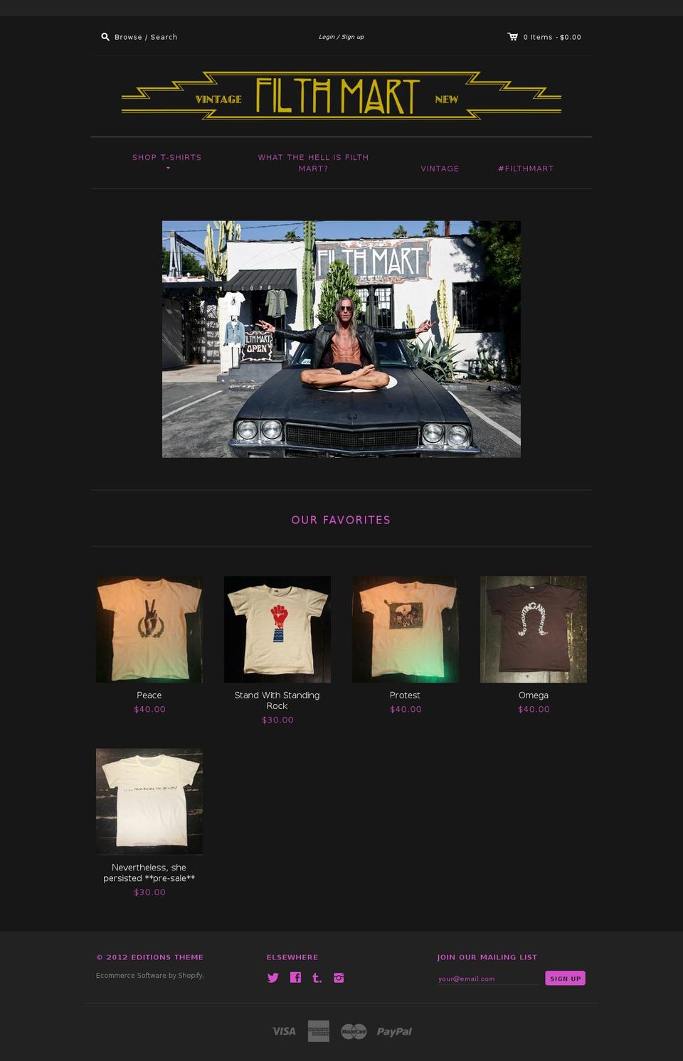 filthmart.net shopify website screenshot