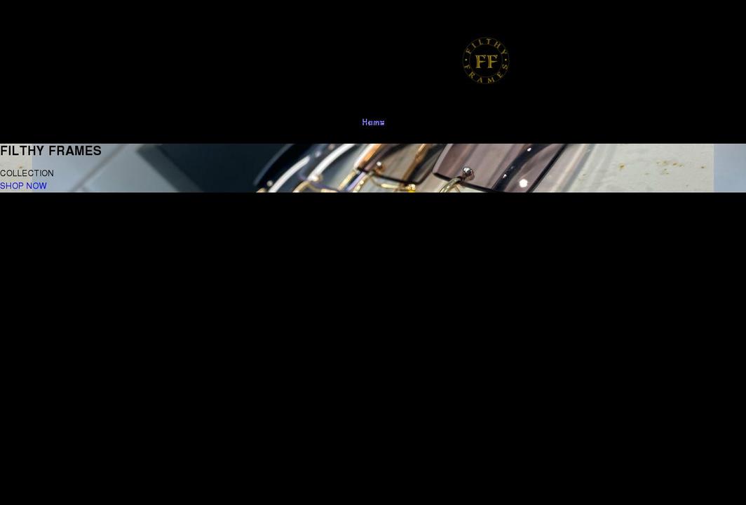 filthyframesofficial.com shopify website screenshot