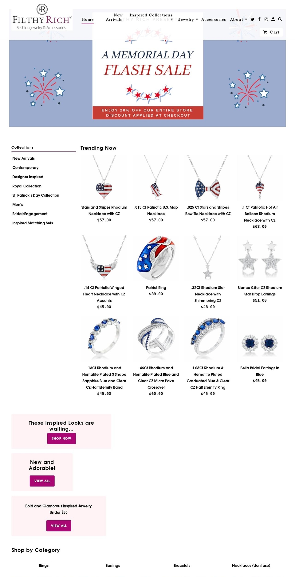filthyrichonline.com shopify website screenshot