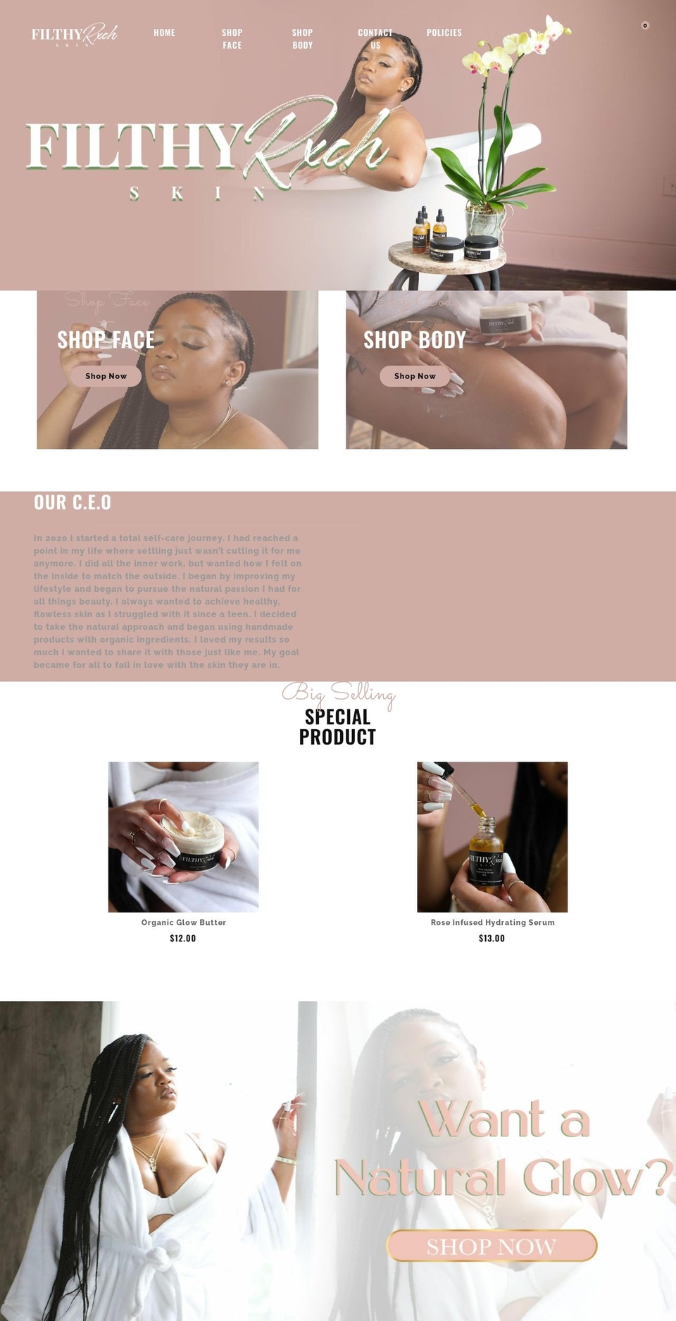filthy Shopify theme site example filthyrxchskin.com