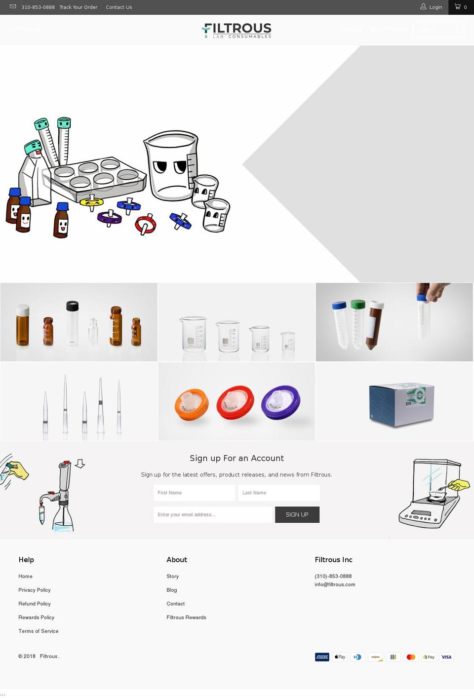 filtrous.com — Shopify storefront screenshot