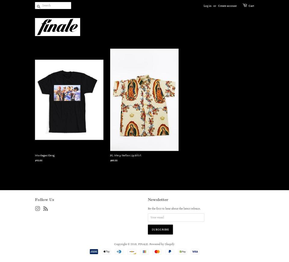 finalestore.com — Shopify storefront screenshot