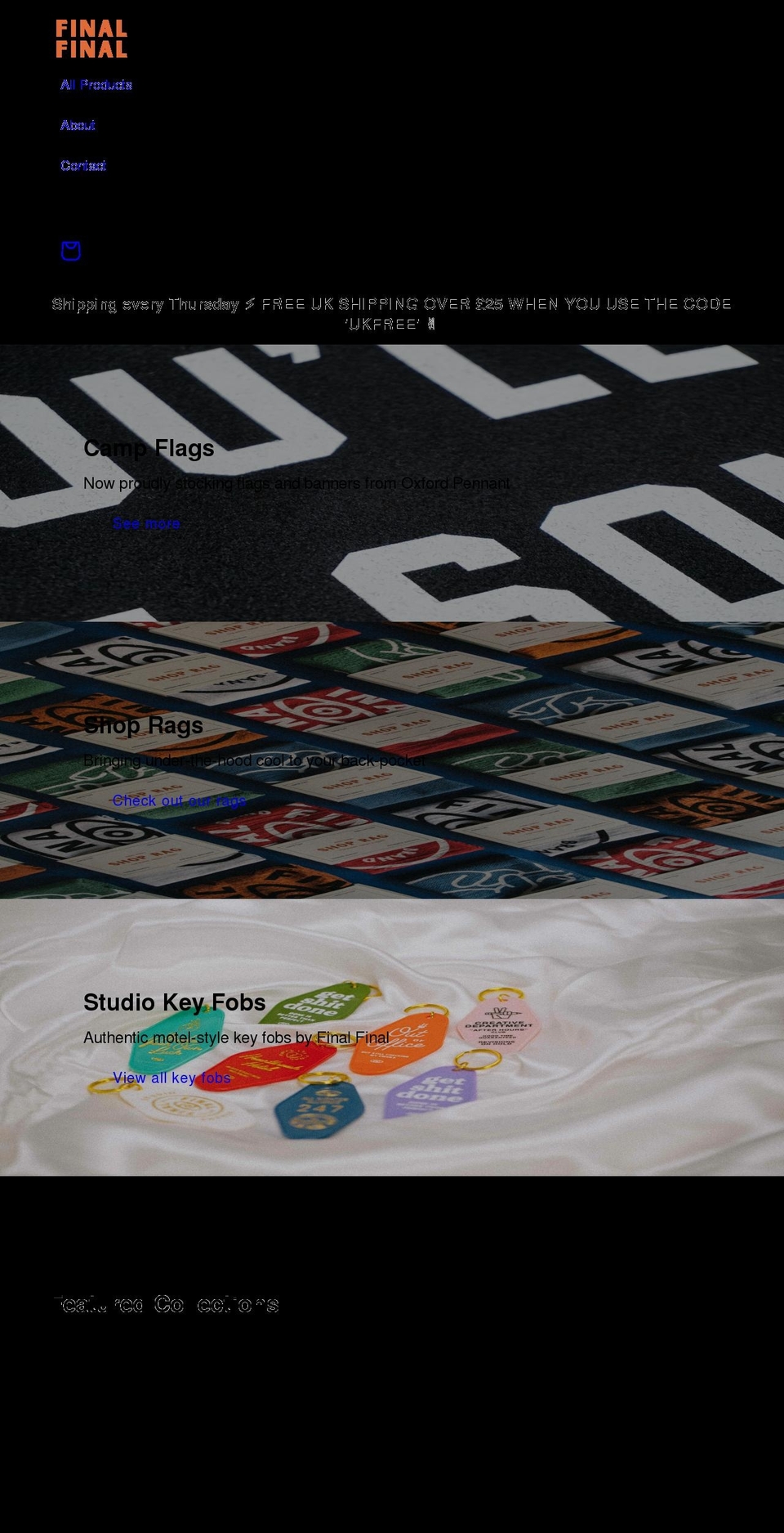 finalfinalbrand.com shopify website screenshot