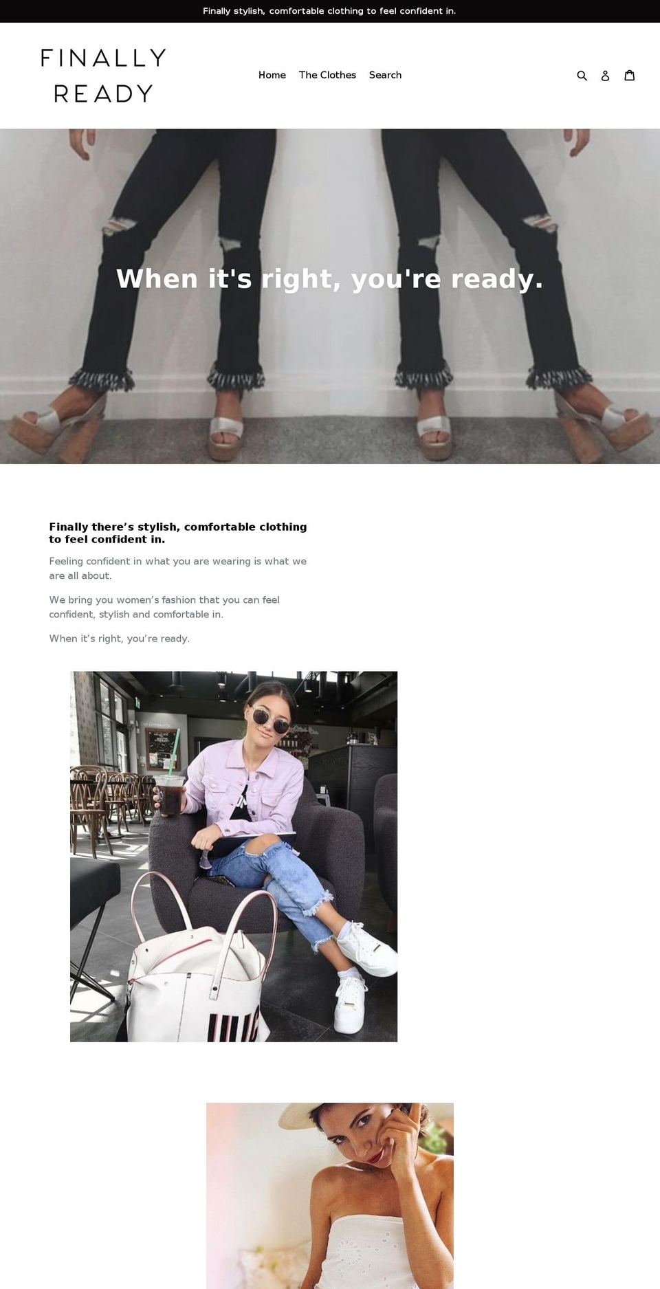 finally-ready.com — Shopify storefront screenshot
