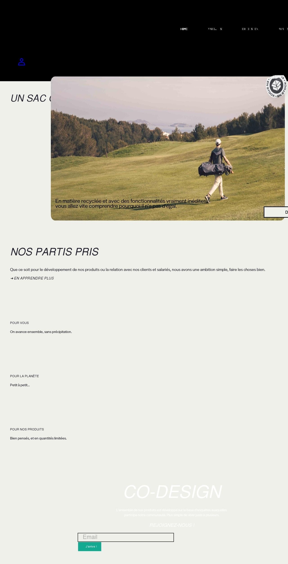 finally.golf shopify website screenshot