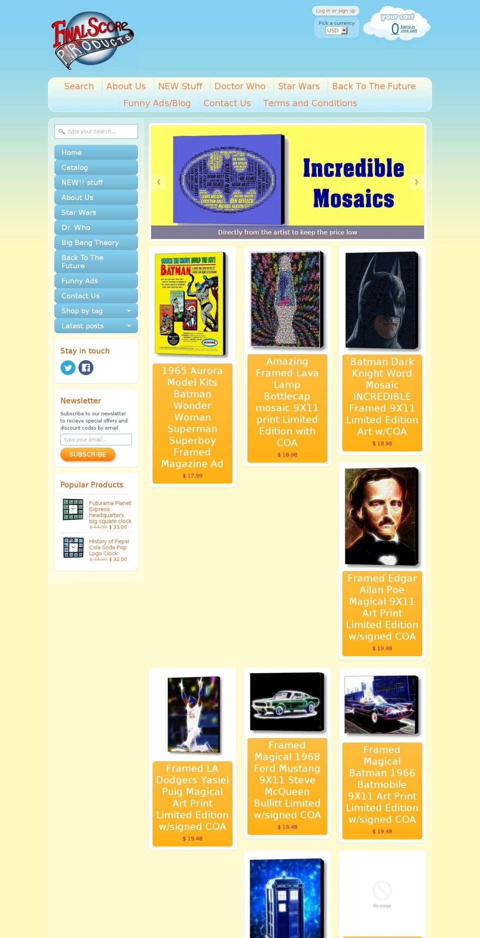 finalscoreproducts.com shopify website screenshot